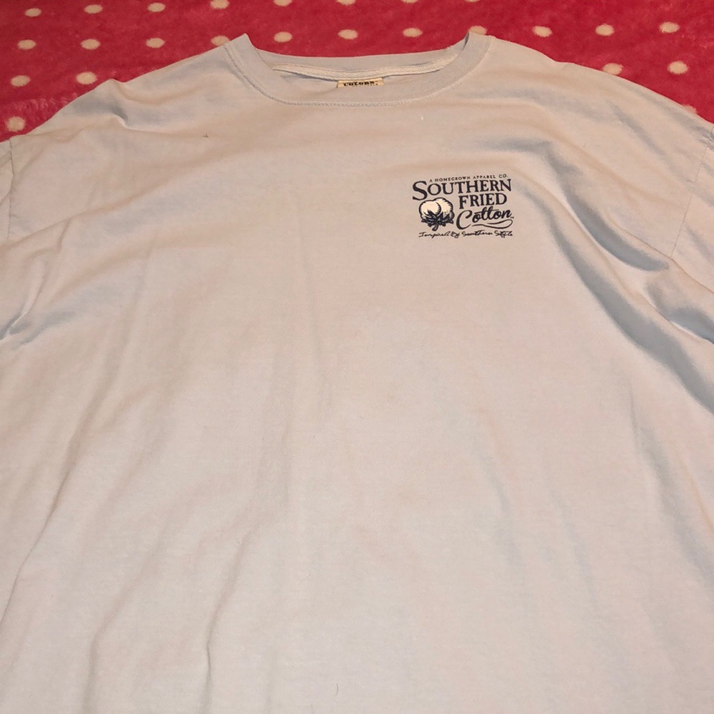 light blue southern fried cotton long sleeve
